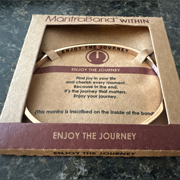 MantraBand Within Rose Gold Tone Bracelet “Enjoy the Journey” - Picture 1 of 3